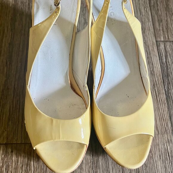 Gucci Patent Leather Platform Sandals - Picture 1 of 5